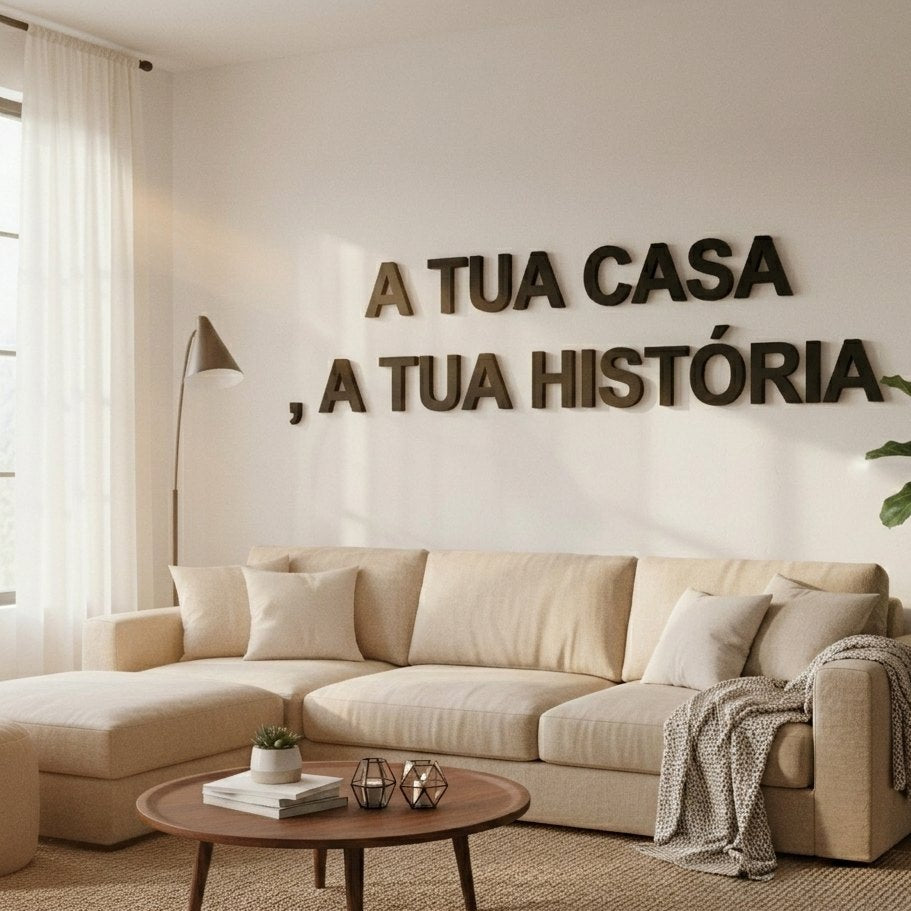 Letras LOWPOLI num espaço