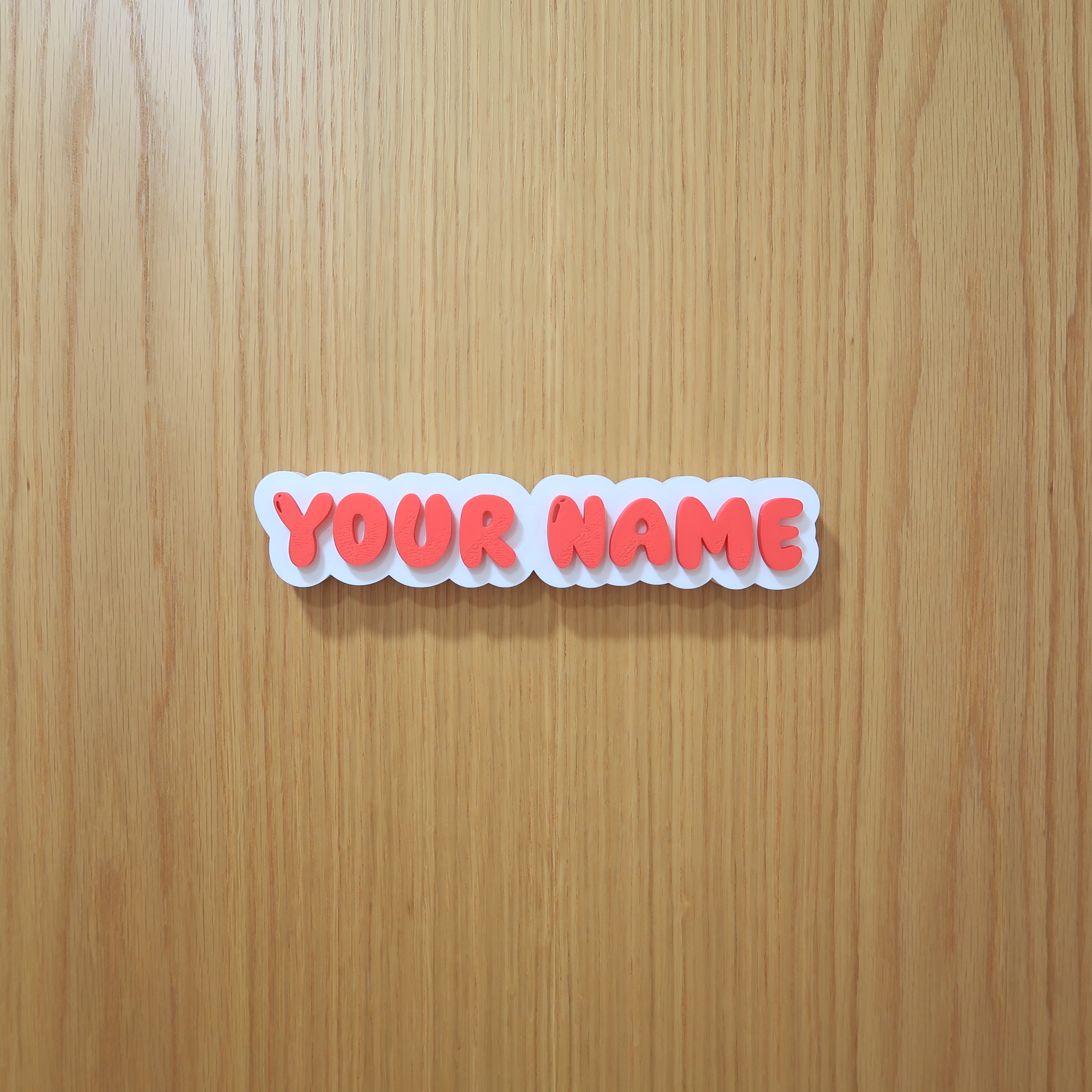 Placa de Nome Bolha Personalizada