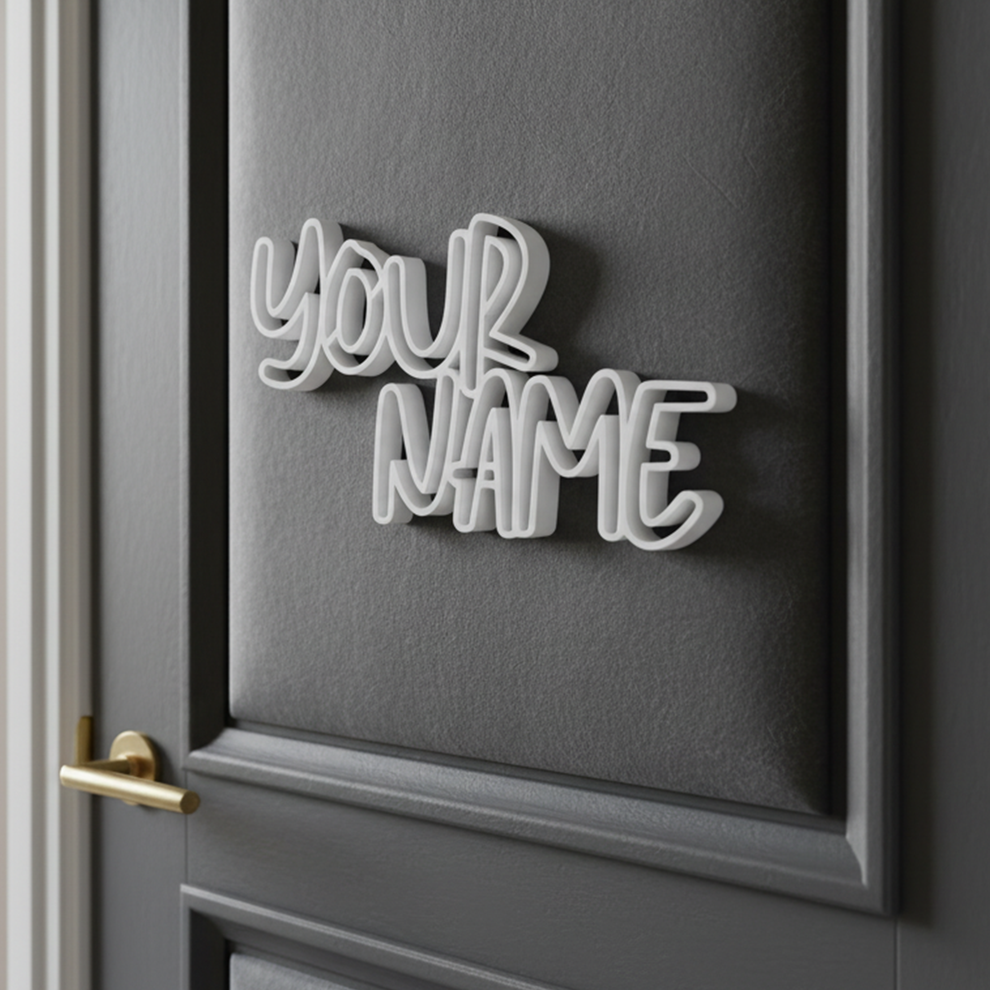 Placa de Nome Personalizada 2 Nomes