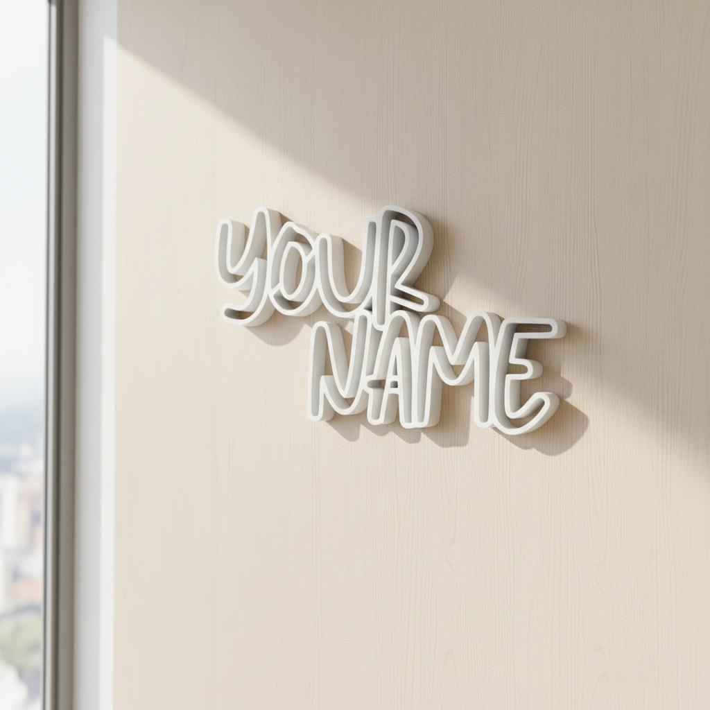 Placa de Nome Personalizada 2 Nomes