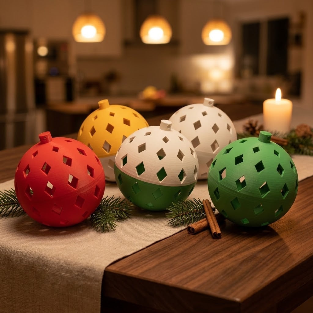 Bolas de Natal em treliça, LOWPOLI