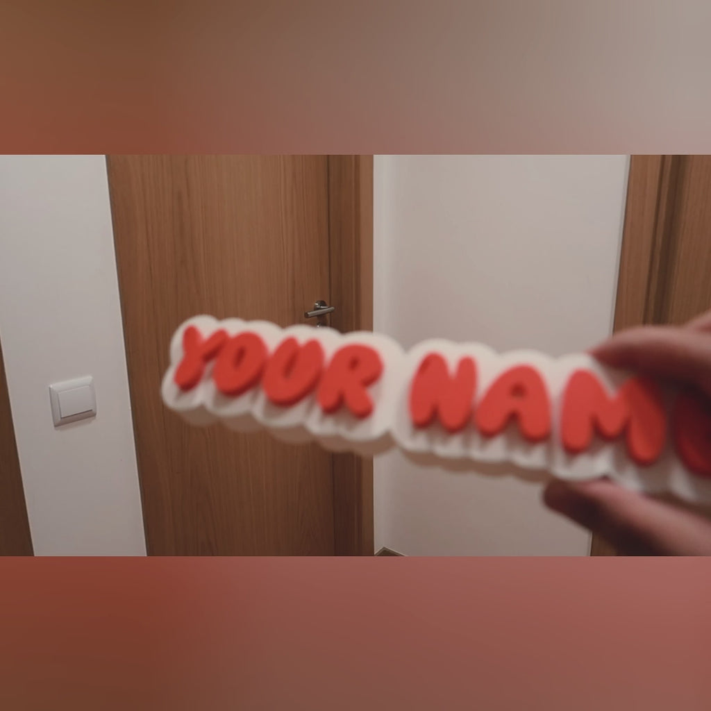 Personalized Bubble Name Tag