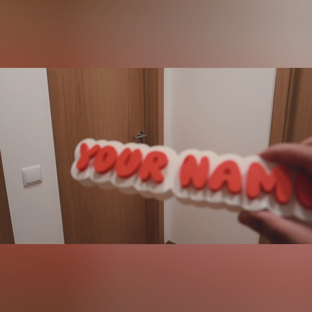 Personalized Bubble Name Tag