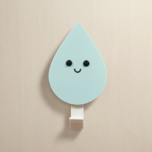 Raindrop Smile Coat Hook | Decorative Hook | Eco-Friendly PLA