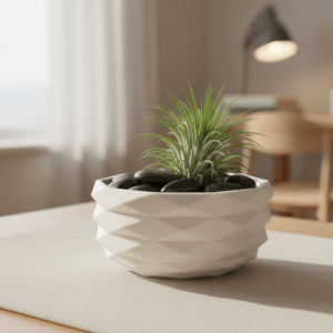 Geometric Round Bowl | Low Poly Vase | Modern Home Decor | PLA