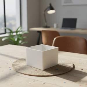 Geometric Square Bowl | Low Poly Vase | Modern Home Decor | PLA