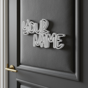 Personalized Bubble Name Plate | 3D Wall Decor | Custom Sign | PLA